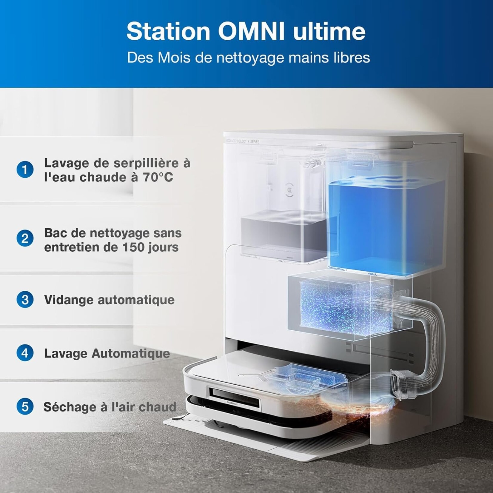 Ecovacs  Ecovacs Deebot X5 combi Wit