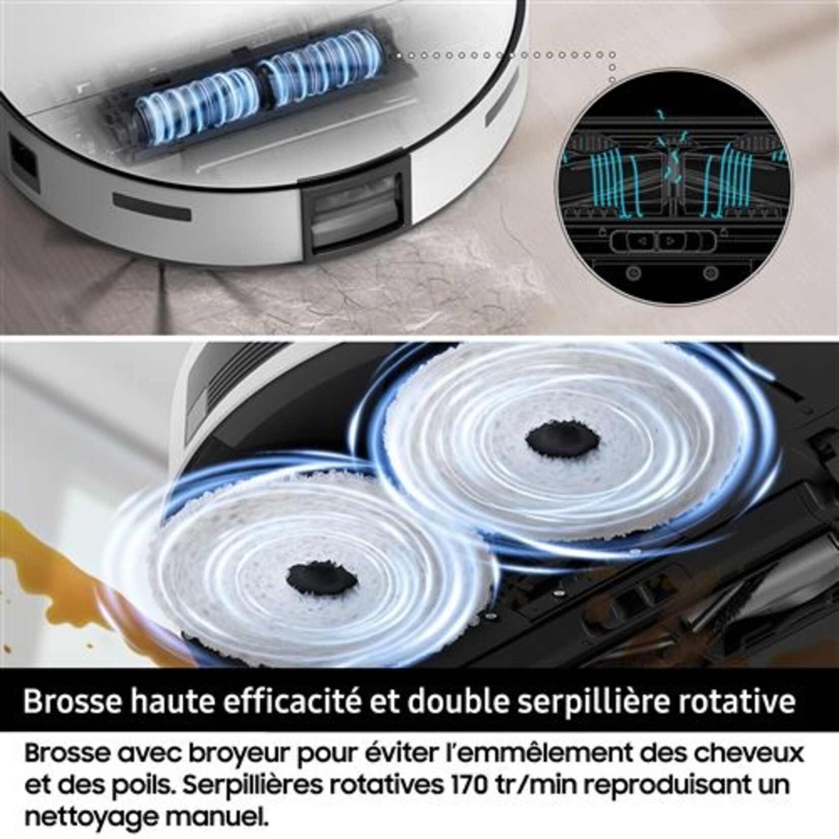 Samsung Samsung Bespoke Jet Bot Combo AI Steam  VR7MD97714G/WA