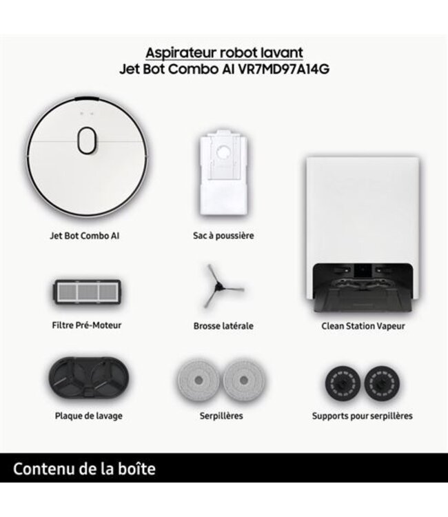 Samsung Samsung Bespoke Jet Bot Combo AI Steam  VR7MD97714G/WA