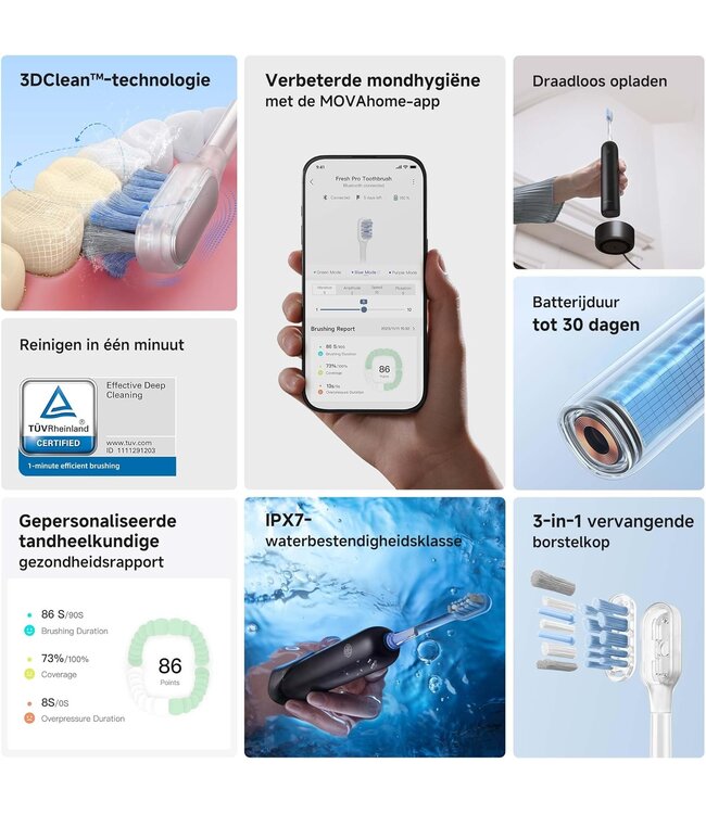 Mova Mova Fresh Pro 3DClean Black