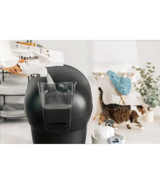 Litter-robot Whisker LitterHopper Strooisel Dispenser & Bonnet (Zwart)