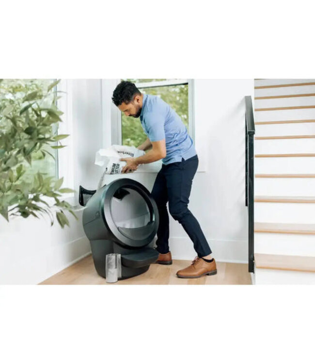 Litter-robot Whisker LitterHopper Litter Dispenser & Bonnet (White)