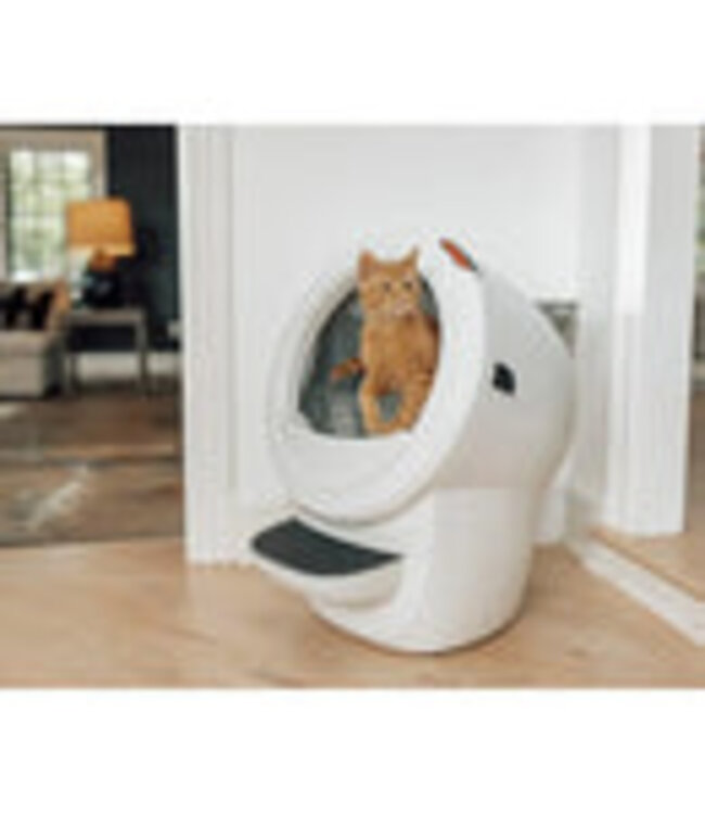 Litter-robot Whisker LitterHopper Litter Dispenser & Bonnet (White)
