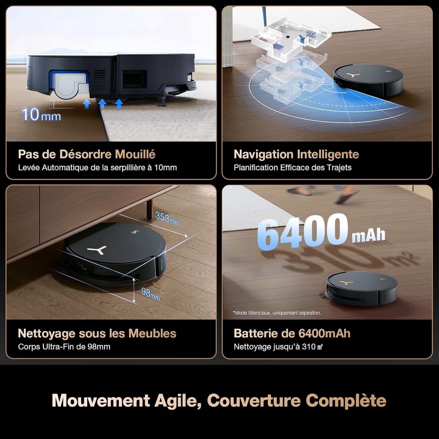 DEEBOT X8 PRO OMNI Robotic Vacuum(OZMO ROLLER Mopping,18,000