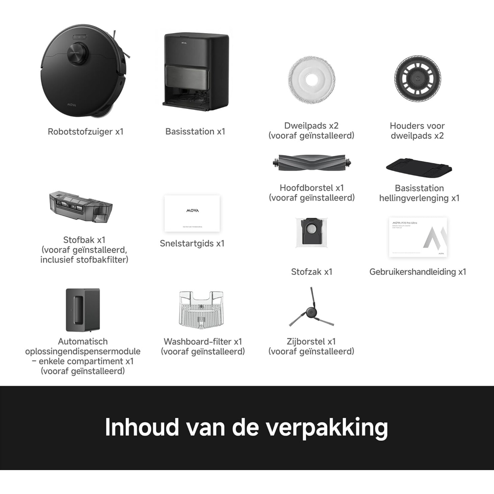 Mova Mova P70 Pro Ultra robot vacuum  black
