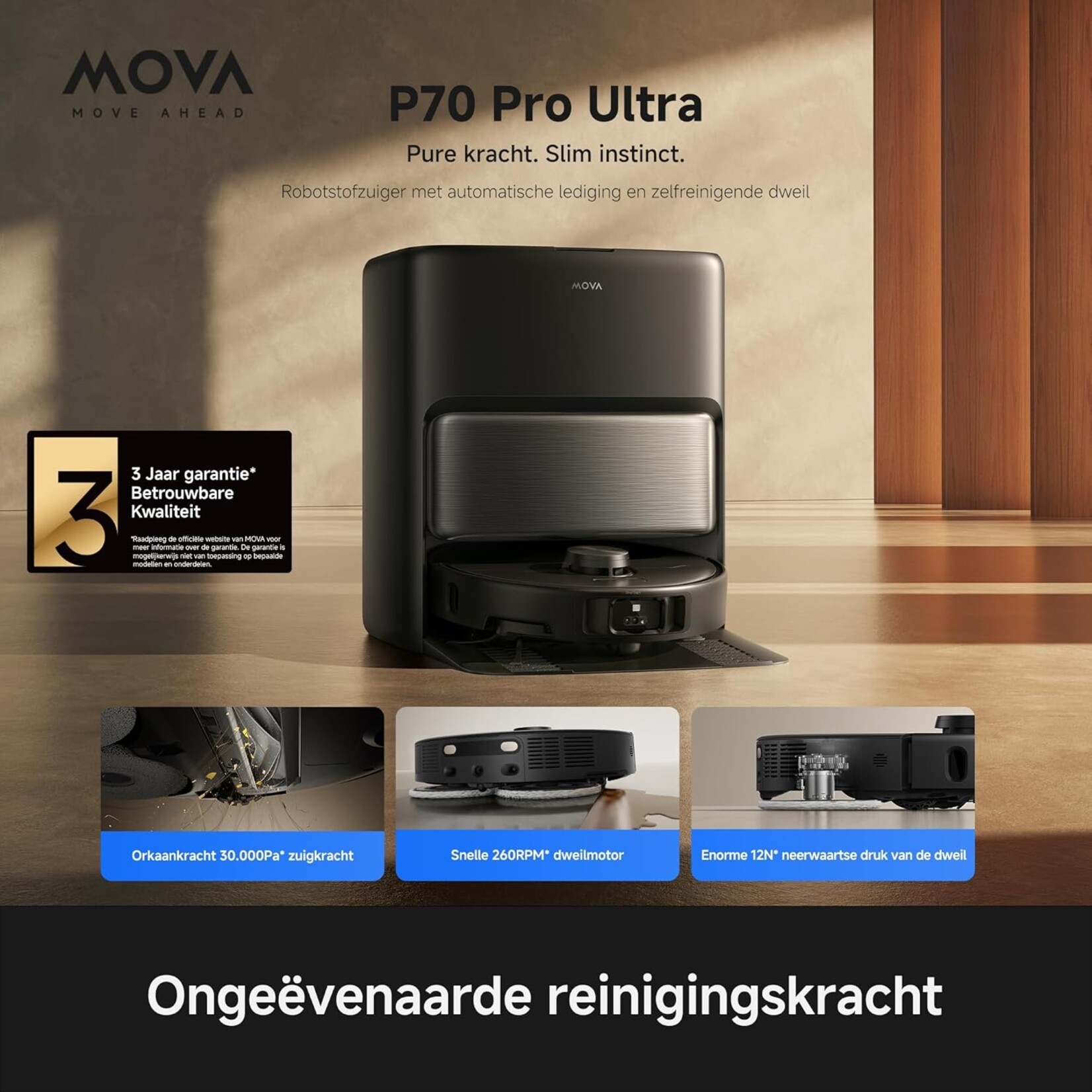 Mova Mova P70 Pro Ultra robot vacuum  black