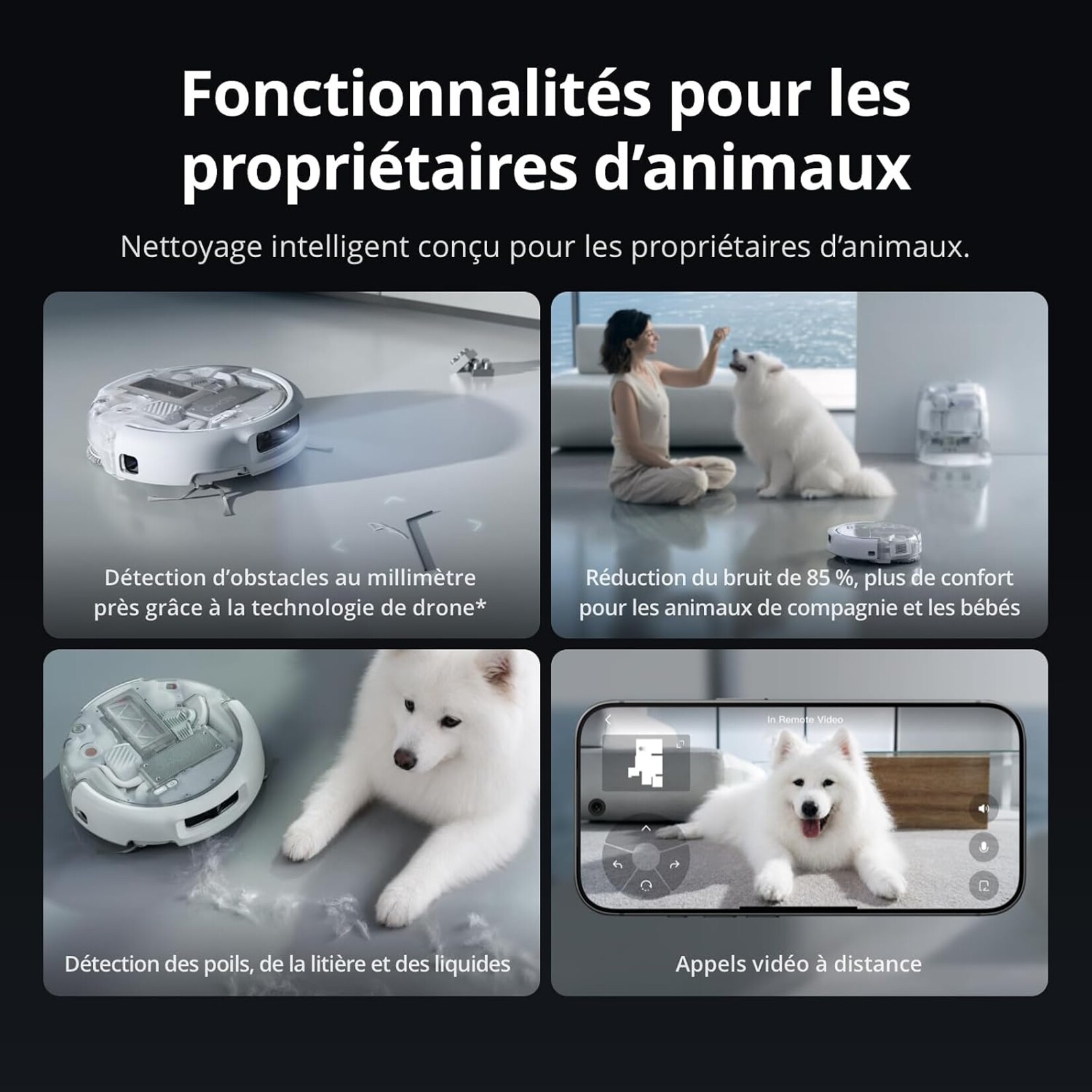 DJI DJI ROMO P2 Robot Aspirateur Laveur Optimisé par l'IA, 36 000 Pa