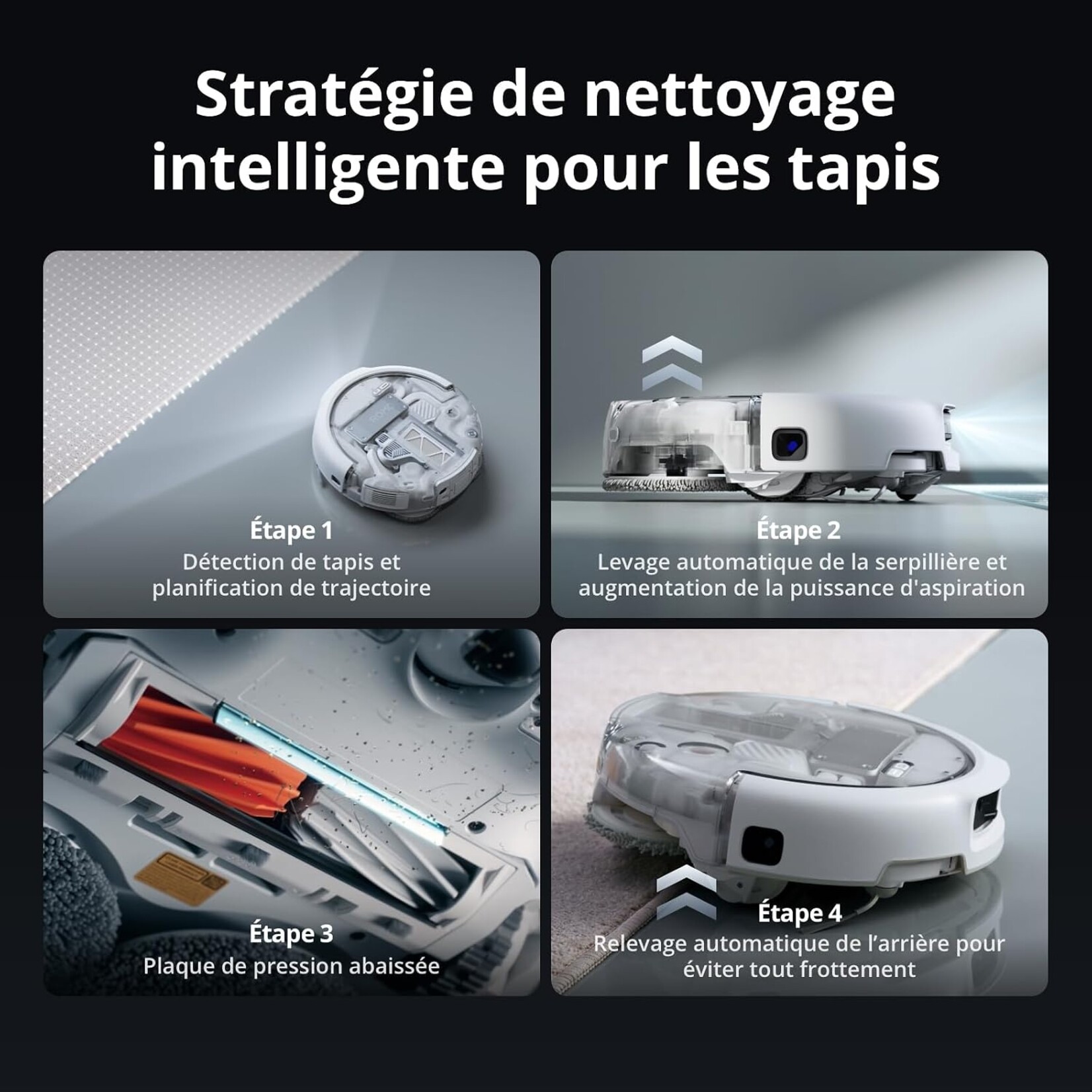 DJI DJI ROMO P2 Robot Aspirateur Laveur Optimisé par l'IA, 36 000 Pa