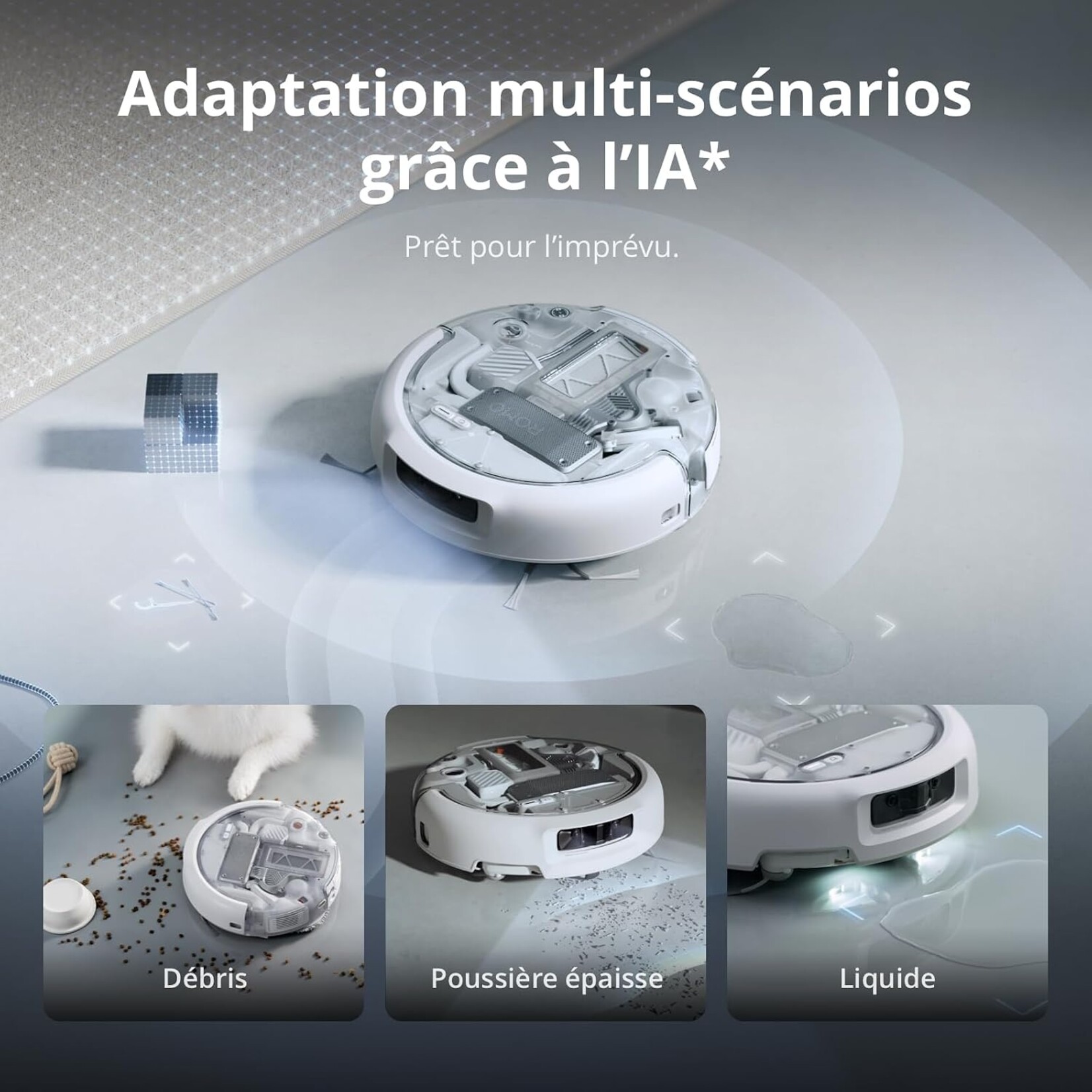 DJI DJI ROMO P2 Robot Aspirateur Laveur Optimisé par l'IA, 36 000 Pa