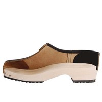 Dakota Zwart Open Schoenklompen Hout