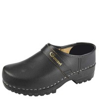 Dallas Zwart Gesloten PU Schoenklompen