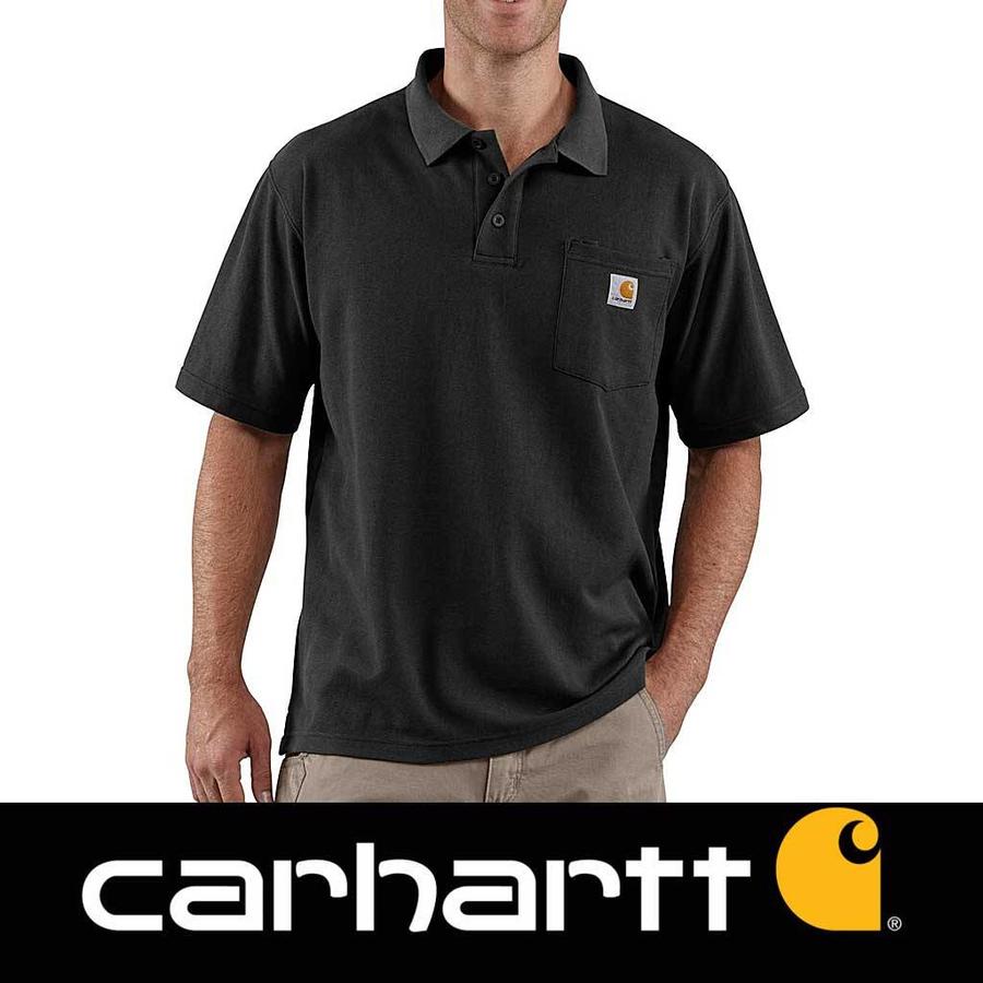 Contractor's Work Pocket Black Polo Heren