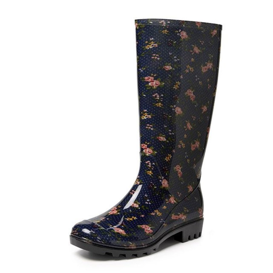 Sara PVC Blauw Regenlaarzen Dames