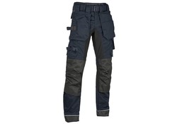 4Work  Madrid Premium Stretch Inserts Navy Zwart Werkbroek Heren 4Work  Madrid Premium Stretch Inserts Navy Zwart Werkbroek Heren