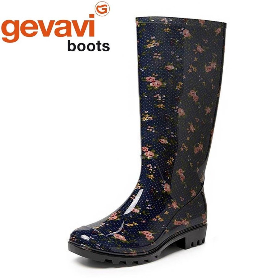 Sara PVC Blauw Regenlaarzen Dames