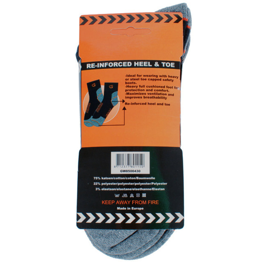 GW85 Zwart 3 Paar/Bundel Sneaker Sokken