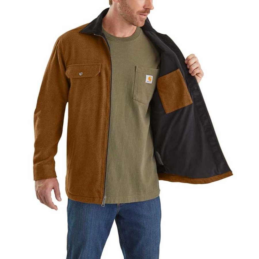 Pawnee Zip Shirt Oiled Walnut Jacket Heren