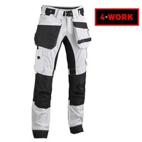 Jerez Premium schildersbroek stretch inserts wit