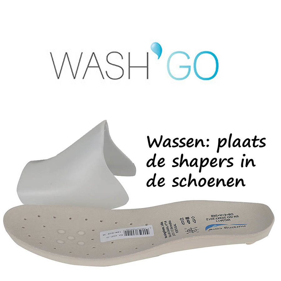 Clog Open Elastiek - Pleister Wit Blauw  Medische Klompen