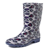 Romy PVC Grijs Panter Laarzen Kinder - Dames