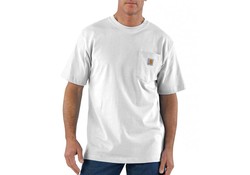 Carhartt Dearborn Pocket Shortsleeve White T-Shirt Heren Carhartt Dearborn Pocket Shortsleeve White T-Shirt Heren