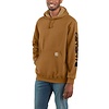 Carhartt Sleeve Logo Brown Hooded Sweatshirt Heren