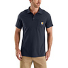 Carhartt Force Cotton Delmont Pocket Navy Polo Heren