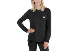 Carhartt Pocket Zwart Long Sleeve Shirt Dames