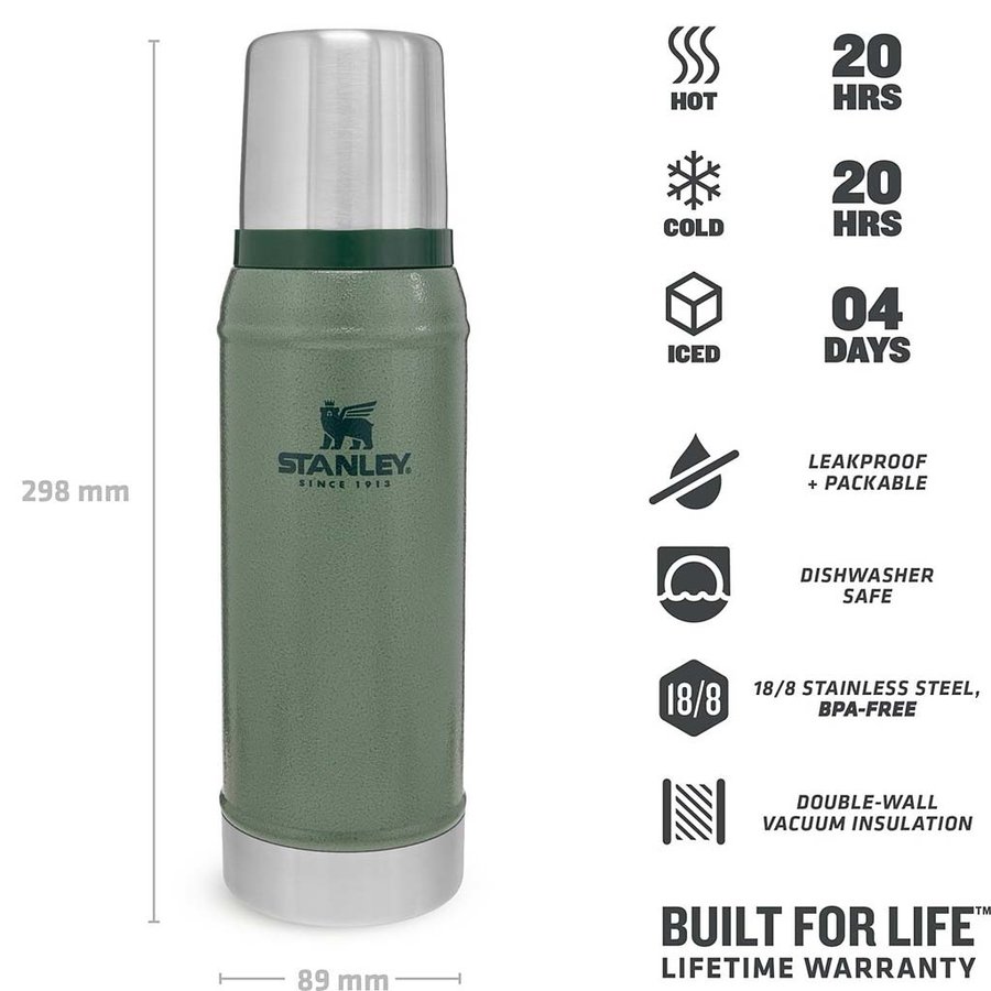 Legendary Classic Vacuum Bottle 0.75 L Green Thermosfles