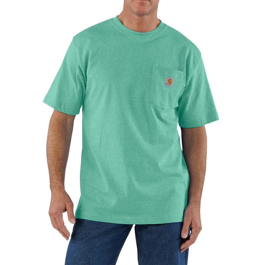 K87 Pocket Short Sleeve Sea Green Heather T-Shirt Heren