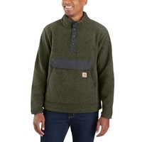 Relaxed Fit Fleece Basil Heather Pullover Heren