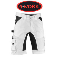 Marbella Short TCX Korte Werkbroek Wit Heren