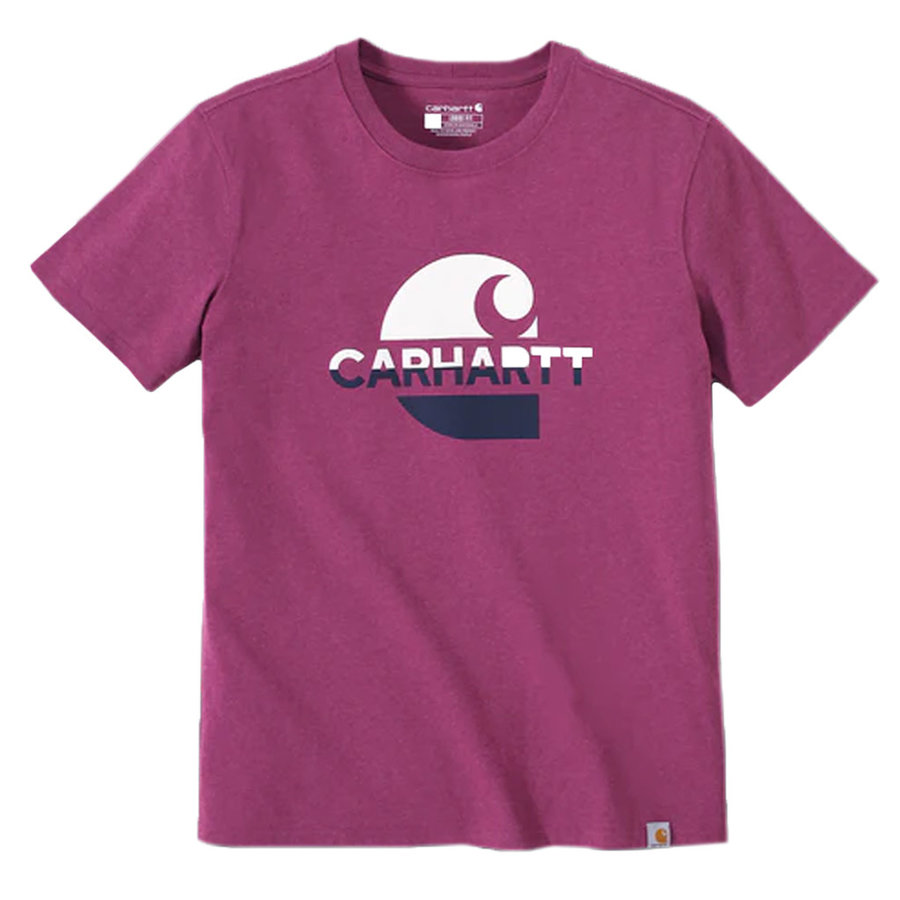 Faded Graphic Magenta Agate Heather T-Shirt Dames