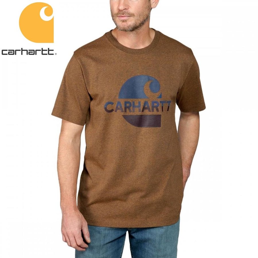 C Graphic Oiled Walnut Heather T-Shirt Heren