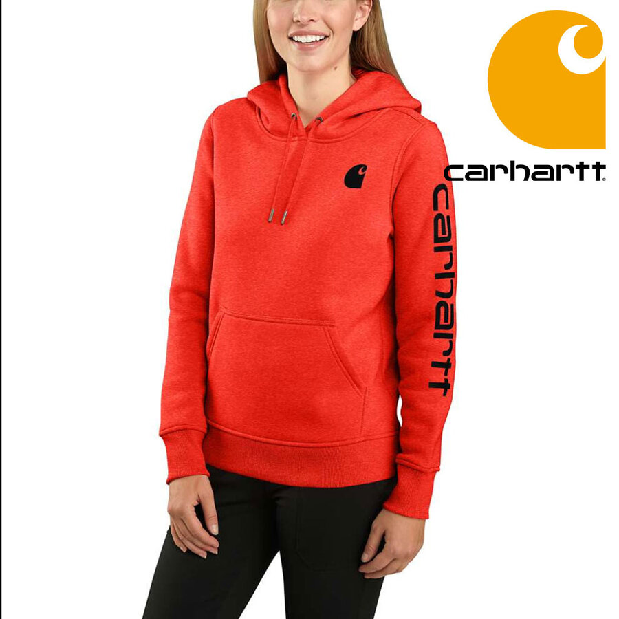 Midweight Logo Sleeve Graphic Currant Heather Sweatshirt Dames