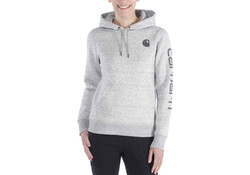 Carhartt Midweight Logo Sleeve Graphic Asphalt Heather Sweatshirt Dames