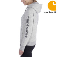 Midweight Logo Sleeve Graphic Asphalt Heather Sweatshirt Dames