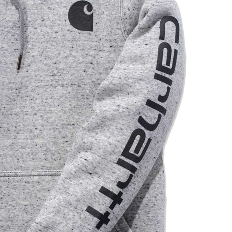 Midweight Logo Sleeve Graphic Asphalt Heather Sweatshirt Dames