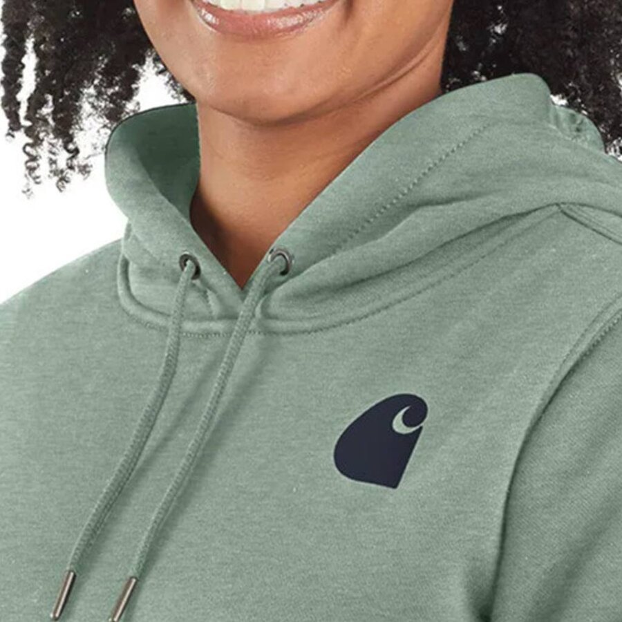 Midweight Logo Sleeve Graphic Jade Heather Sweatshirt Dames