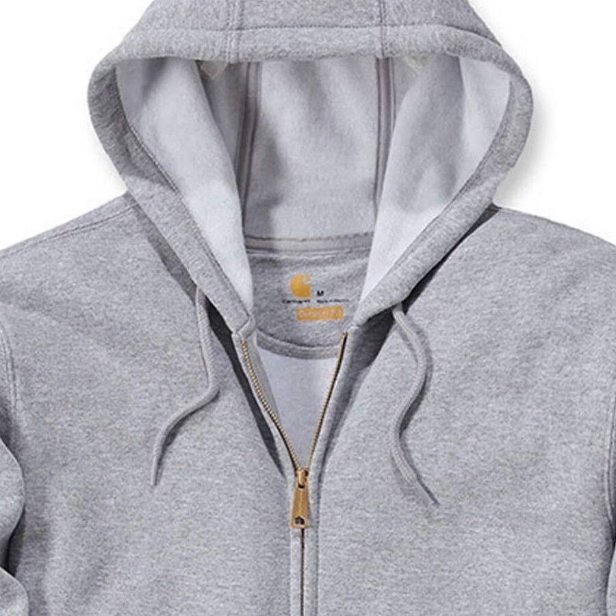 Midweight Zip Hooded Sweatshirt Heather Grey Heren