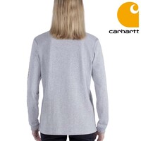 Workwear Sleeve Logo Heather Grey Long Sleeve Shirt Dames