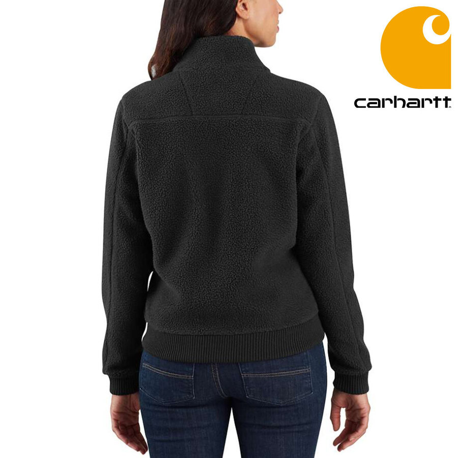 Relaxed Fit Zwart Fleece Jas Dames