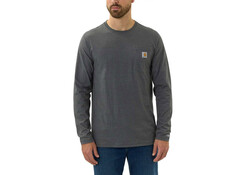 Carhartt Force Relaxed Fit Longsleeve Carbon Heather Pocket T-Shirt Heren