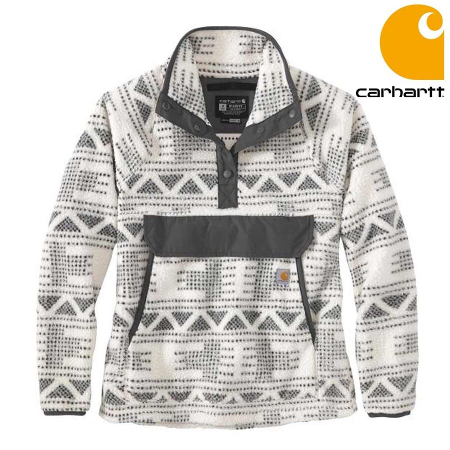 Fleece Malt Geometric Print Pull Over Dames