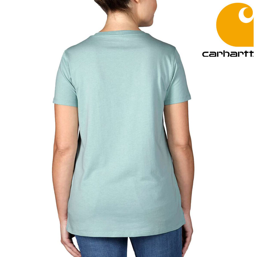 Lightweight Short-Sleeve Crewneck Blue Surf T-Shirt Dames
