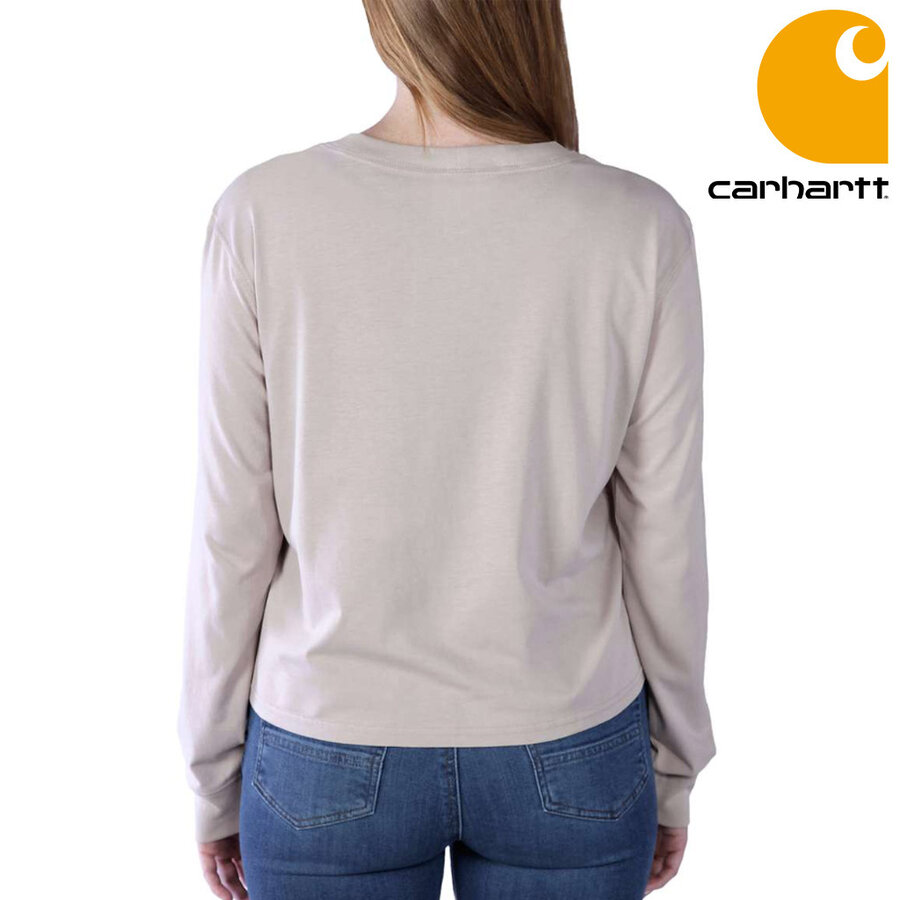 Lightweight Long-Sleeve Mink Pocket T-Shirt Dames