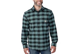 Carhartt Rugged Flex Midweight Flannel Plaid Sea Pine Gevoerd Overhemd Heren