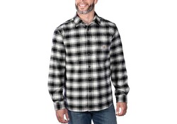 Carhartt Rugged Flex Midweight Flannel Plaid Malt Gevoerd Overhemd Heren