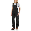 Carhartt Rugged Flex Loose Fit Canvas Bib Zwart Overall Dames