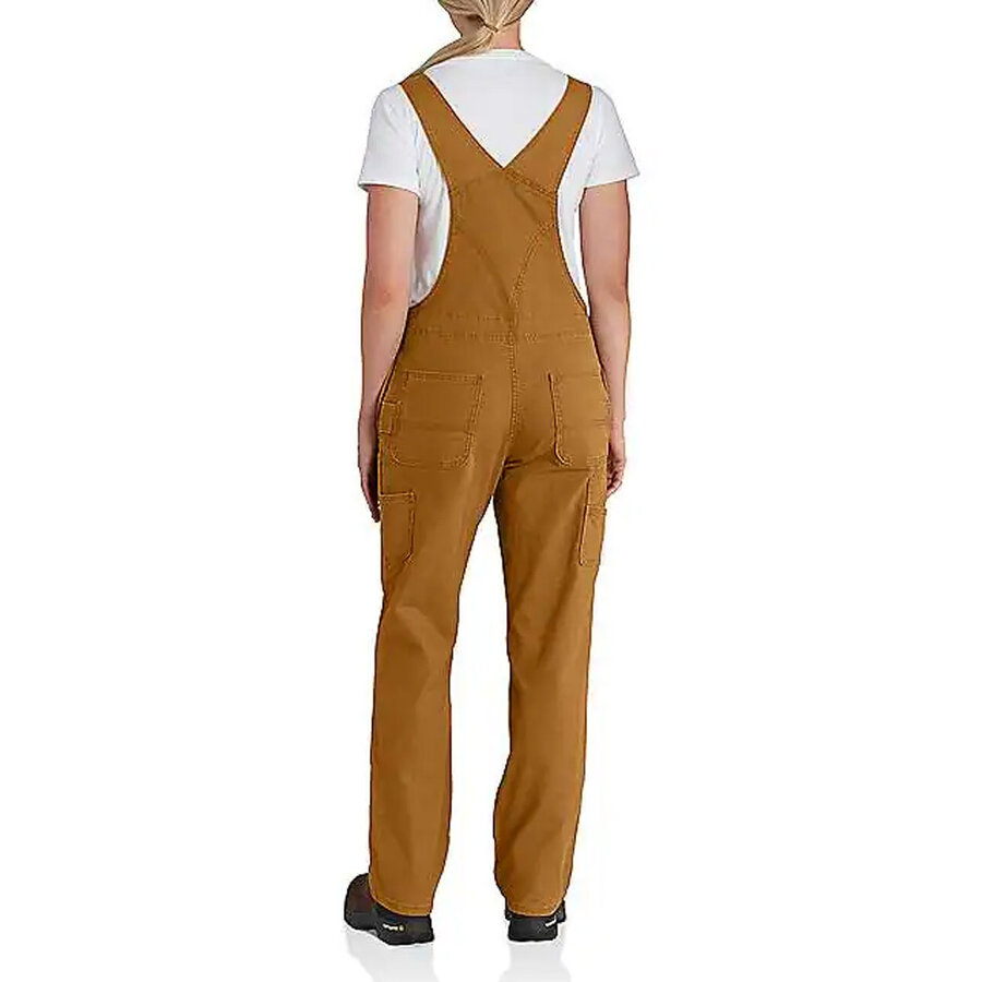 Rugged Flex Loose Fit Canvas Bib Bruin Overall Dames